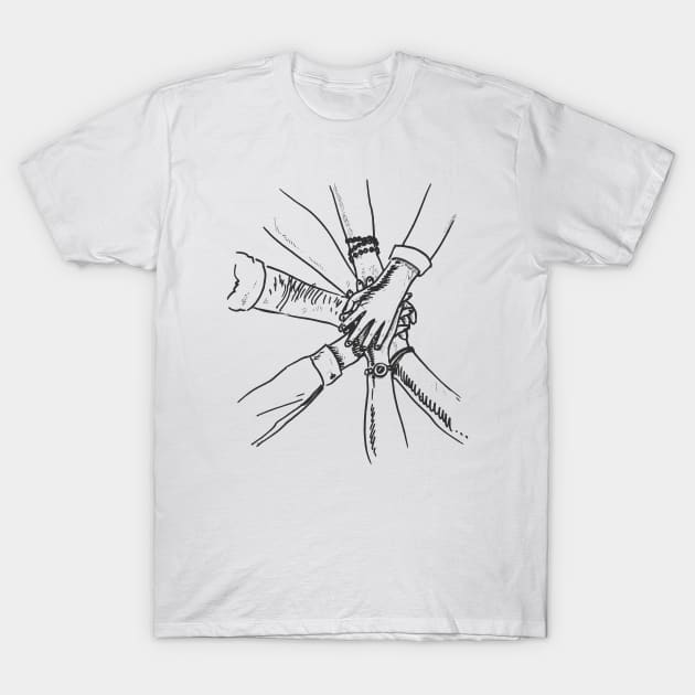 one hand T-Shirt by MohamedKhaled1